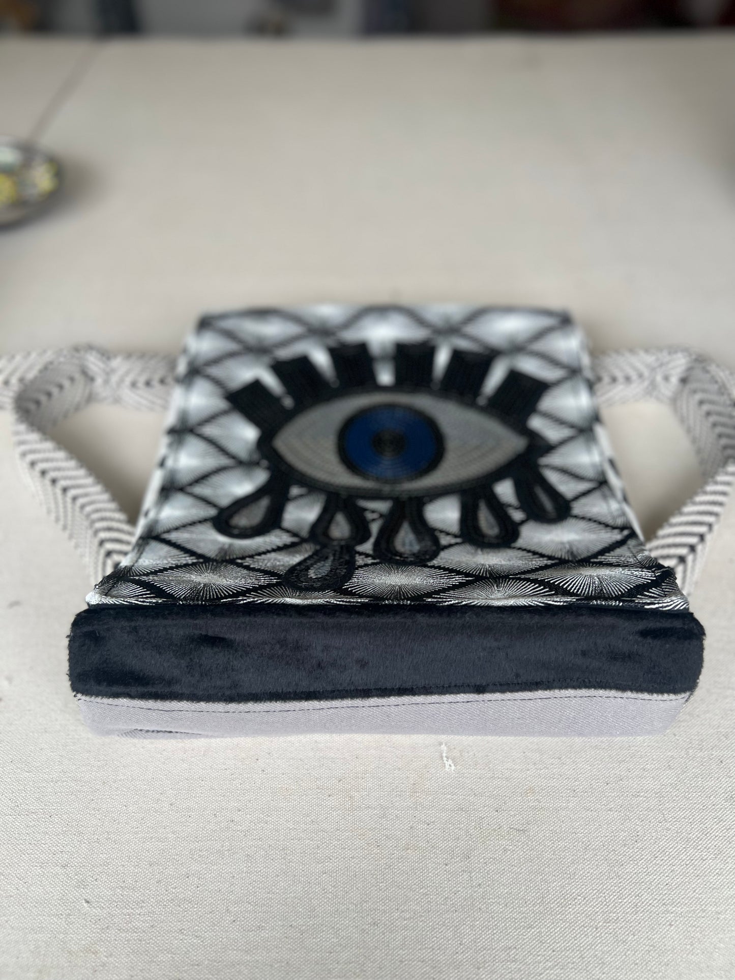 Silver Sequined All Seeing Eye Rucksack