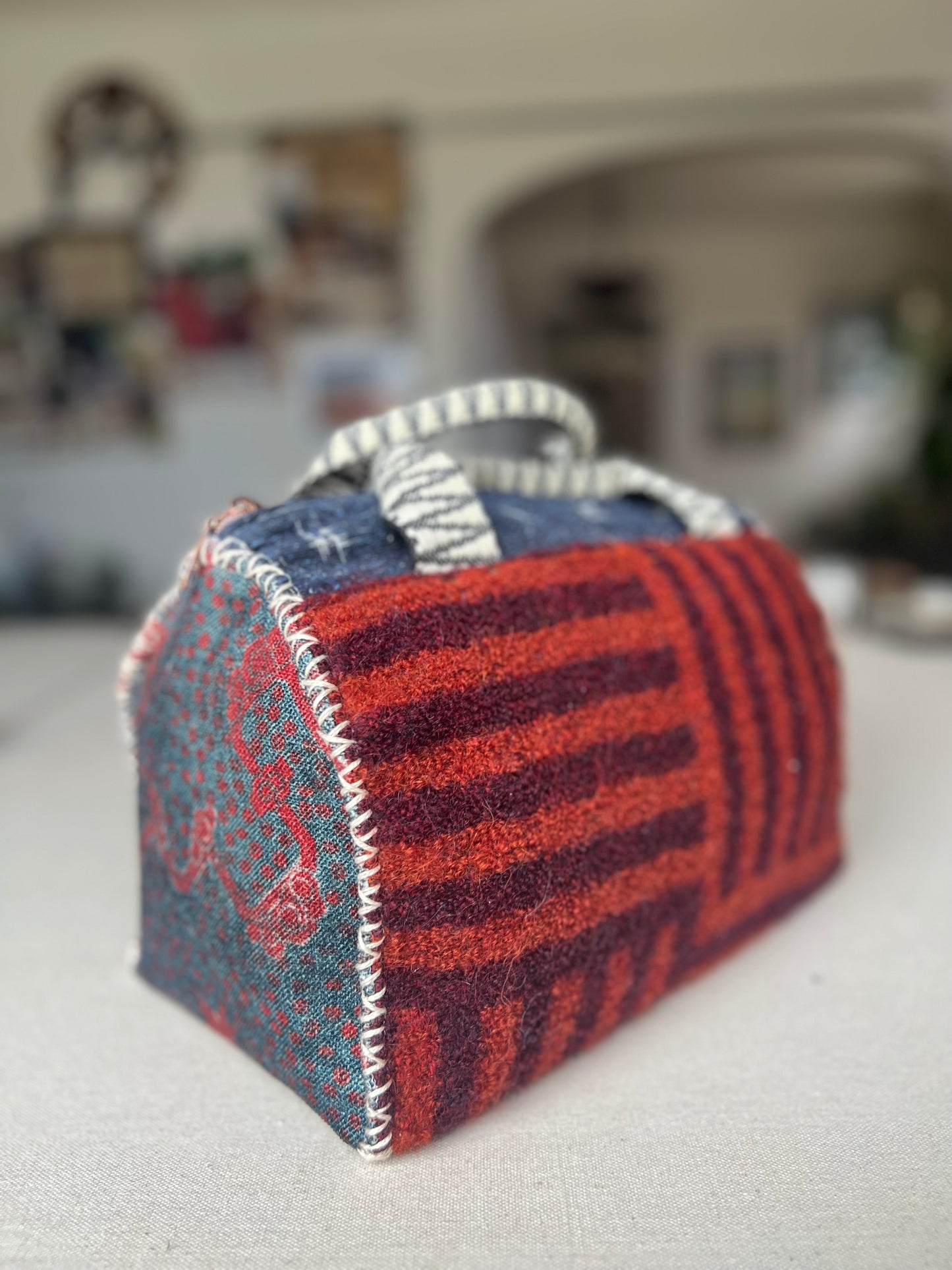 The Cosmic Carry-All – Hand-Embroidered Bowler Bag