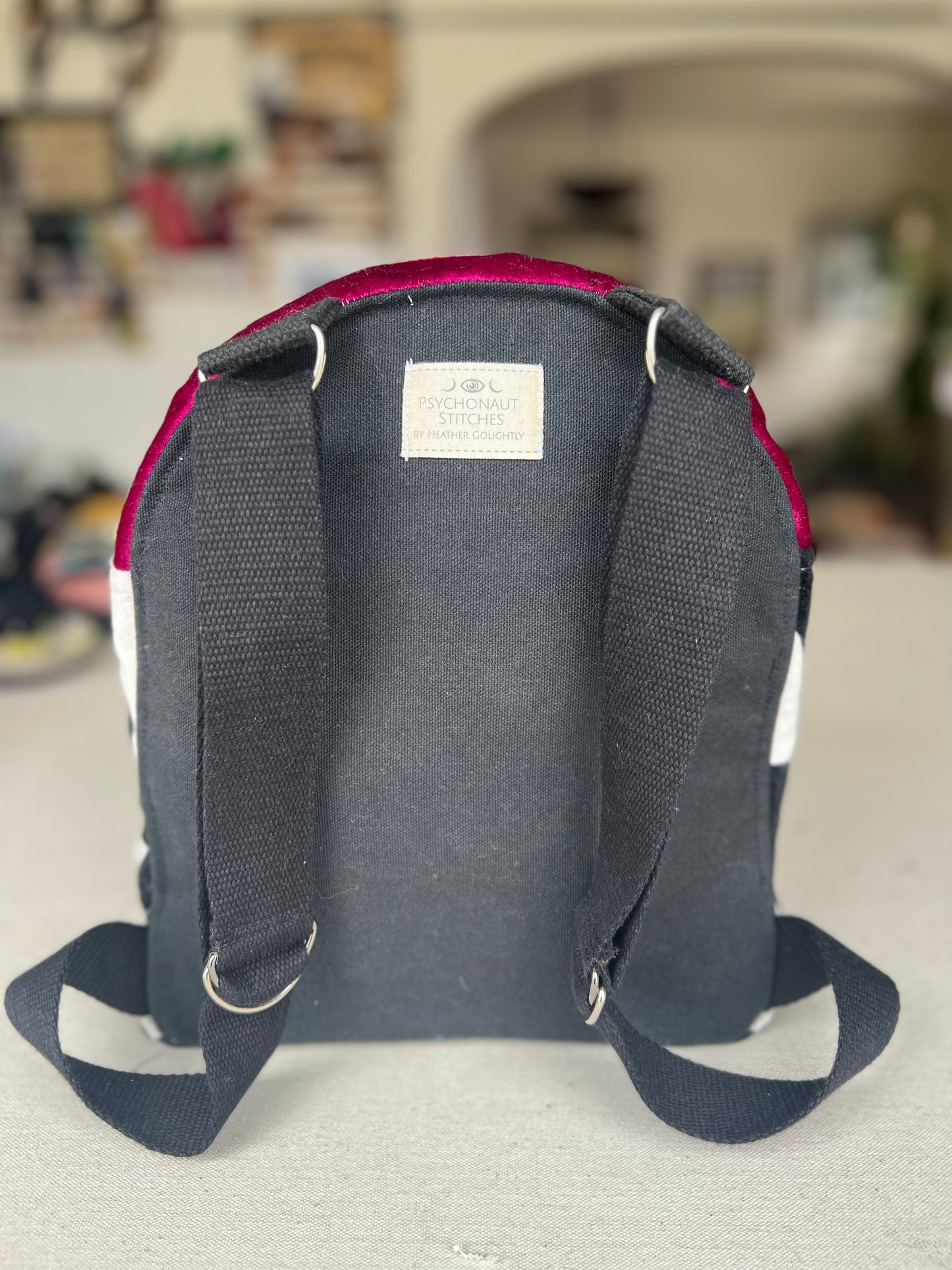 3rd Eye to the Sky, Hand Embroidered Mini Backpack