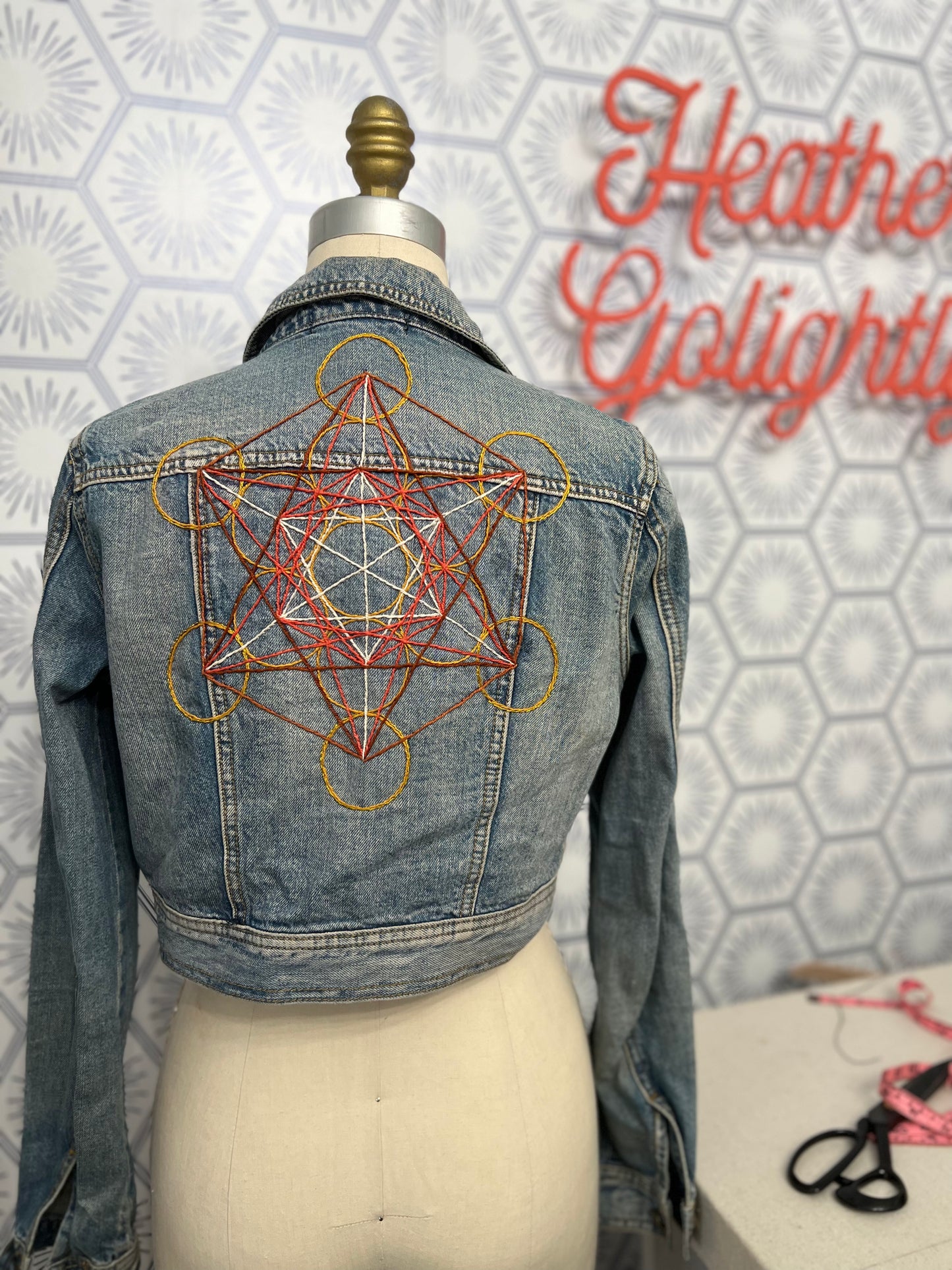 Reclaimed Denim: Metatron's Cube