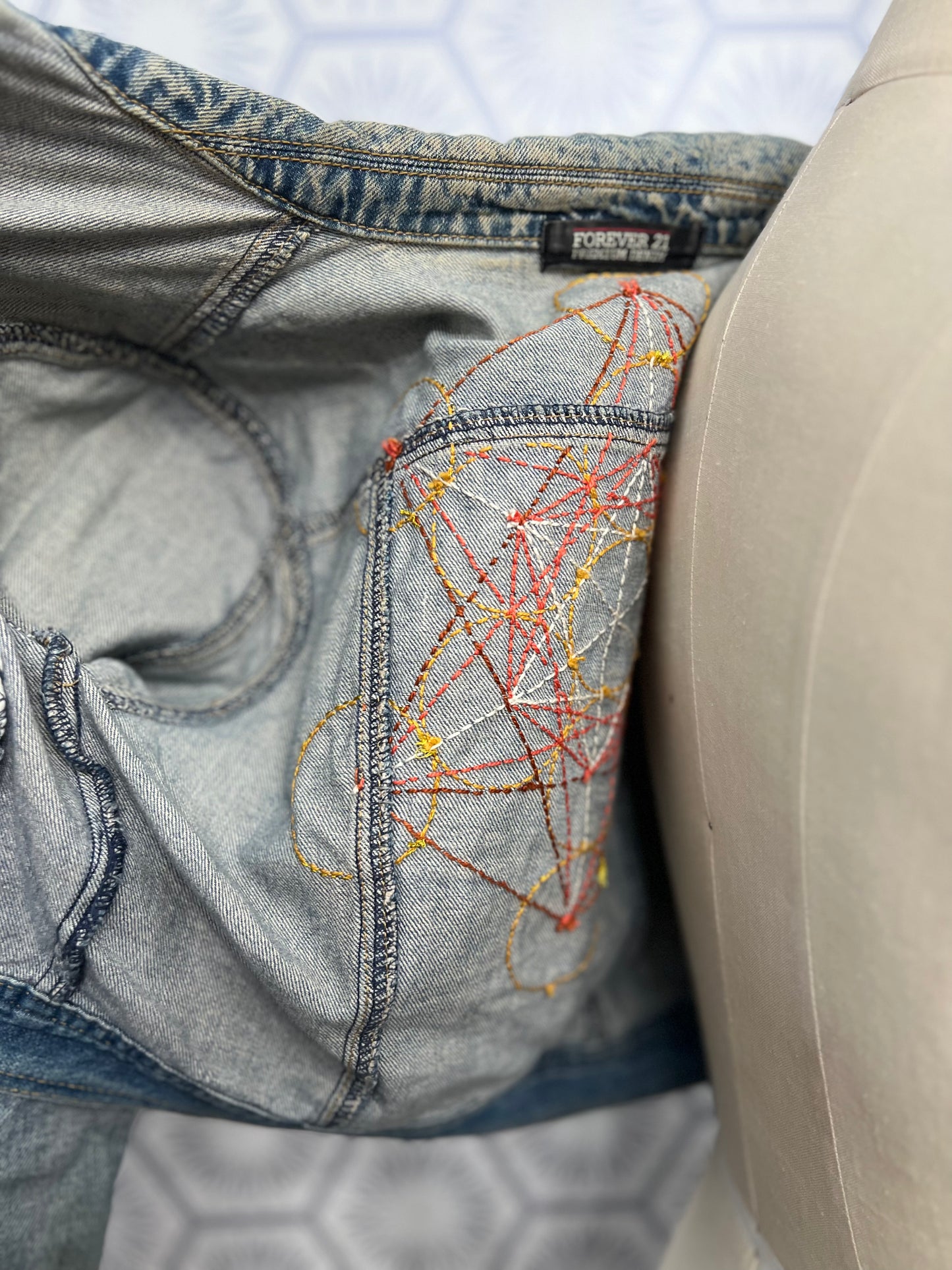 Reclaimed Denim: Metatron's Cube