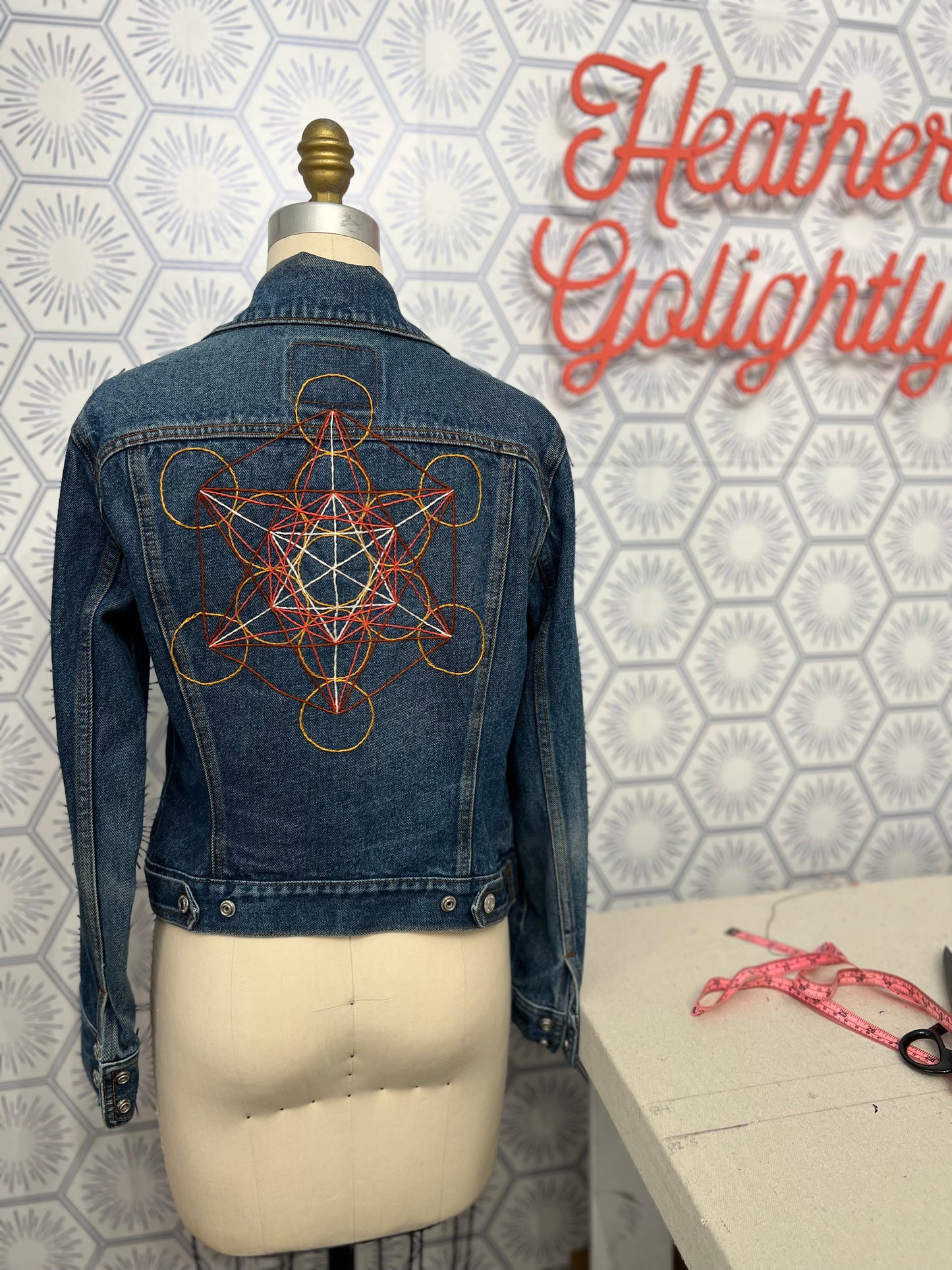 Reclaimed Denim: Metatron's Cube