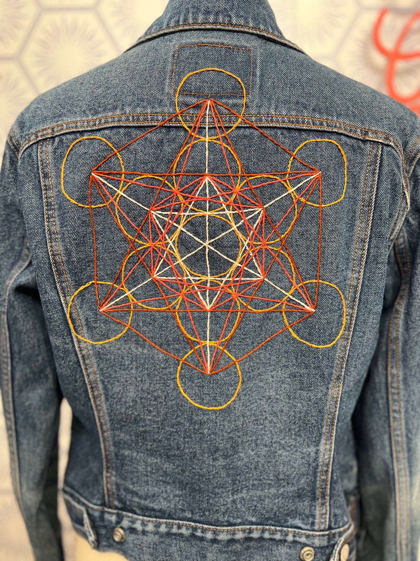 Reclaimed Denim: Metatron's Cube