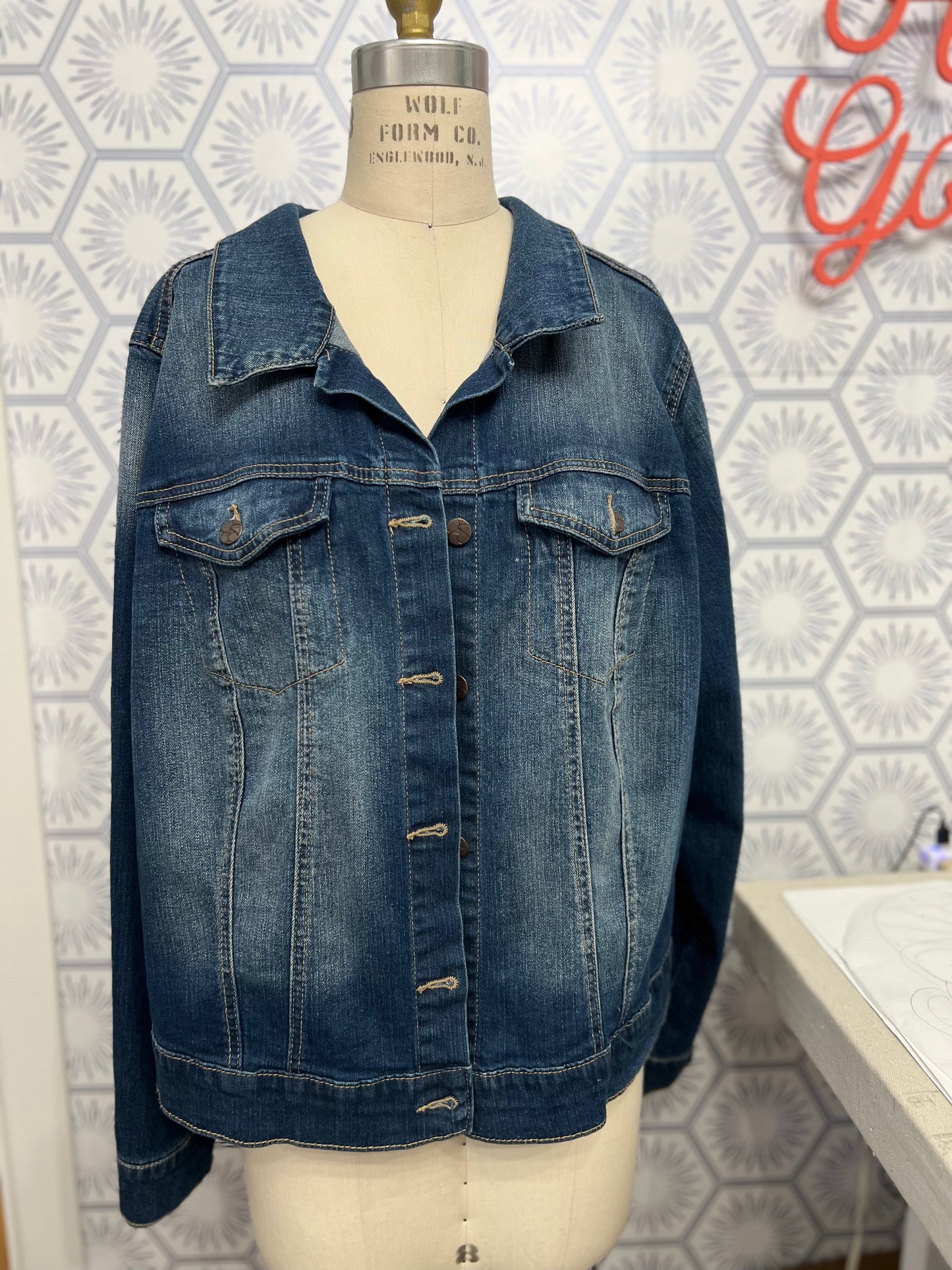 Reclaimed Denim: Flower of Life